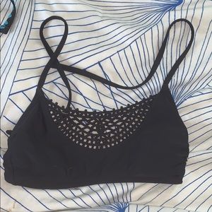 black swimsuit top